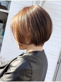 大人可愛い大人美人小顔カットふんわりカールショコラアッシュ