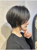 大人可愛い20代30代40代丸みショートボブ/髪質改善