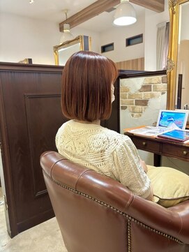 アドラーブル 女池店(adorable) 【オレンジブラウン】【大人ボブ】【20代30代】