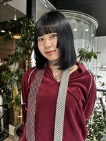 ヘアーアンドメイク ビス(HAIR&MAKE bis) 姫カットレイヤー×黒髪ボブ【中西思実】