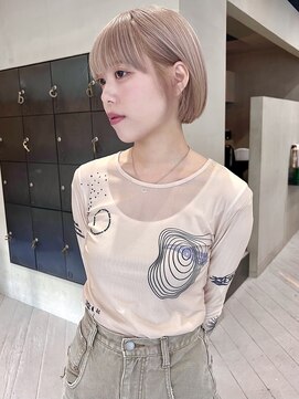 ヘアー アイス ルーチェ(HAIR ICI LUCE) ミルクティーベージュ/ミニボブ/ベージュカラー/城倉