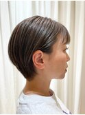 ミルクティベージュカラーミニボブ大人ショートボブショート