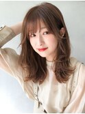 美髪サイドバングナチュラルカール似合わせカット#295f0506