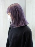 ミディアムボブ前髪カットブリーチ_ba368161