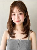 ワンカールサイドバングこなれヘア艶感前髪愛され#543f0903