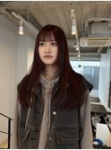 ★ブリーチなしバーガンディワインレッドボルドーカラー秋冬