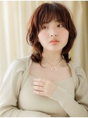 小顔ウルフパーマくびれミディアムレイヤーA3越谷20代30代40代
