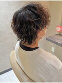 シャドウパーマメンズウルフ波巻きパーマ
