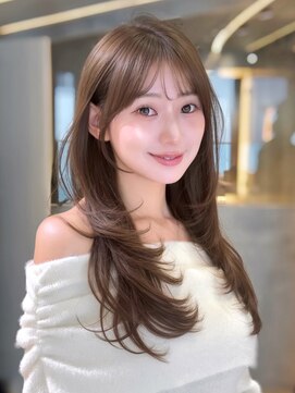 ロンドガーネット 池袋(Lond garnet) ミニウルフレイヤーカット顔周り前髪韓国ミディアムロング/池袋