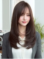 ダル 渋谷/表参道(DAL.)&nbsp;顔周りカットハッシュカットダークブラウンワンホンレイヤー韓国