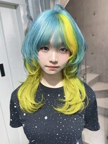 ダンク(DUNK)&nbsp;ハッシュカット/水色イエローデザイン