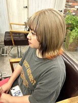 ルーナヘアー(LUNA hair)&nbsp;フェイスフレーミング　オレンジエンドカラー