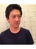 アップバング スーツスタイル