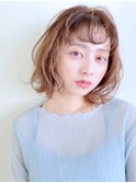 肌質も透明感アップ☆エアリー質感のレイヤーボブ♪(天王寺)