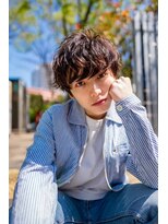 オースティン 門前仲町(AUSTIN)&nbsp;ツイストパーマ七三オールバックマッシュウルフスリークショート