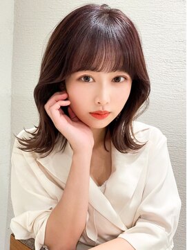 シルクレイ 吉祥寺店(Silk-lei) 小顔外ハネセミディオリーブカラー20代30代/Silk-lei吉祥寺