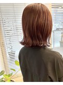 オレンジブラウンボブkchiara福岡天神川野直人