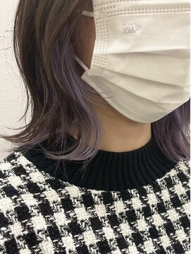 キラ 原宿(KILLA) インナーカラーミディアムショコラベージュボブウルフグレージュ