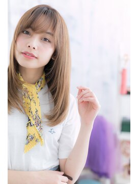 ミック ヘアアンドメイク アップ 駒込店(miq Hair&Make up) 外国人風ことりベージュシースルーバングロングレイヤーb1