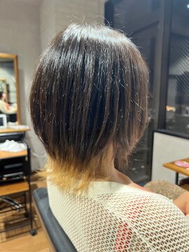 ビス ヘア アンド ビューティー 西新井店(Vis Hair＆Beauty) 大人可愛い小顔ウルフインナーカラーグレージュ立体感ひし形
