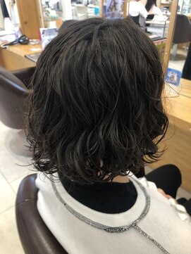 サラビューティーサイト 九大学研都市店(SARA Beauty Sight) 【美髪マイスターAIRI】くりくりパーマ×あごラインボブ