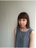オン眉がお似合いの好感度高めなボブ