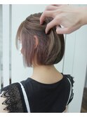 30代女性 ピンクベージュ