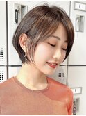 30代40代大人女性/前髪ありショートボブ/ショートヘア/髪質改善