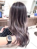 ラベンダーシルバーバレイヤージュ