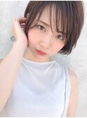 シースルーバングが、ポイントのショート