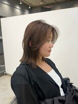 ノク 渋谷(nok)&nbsp;ブリーチなしダブルカラーで作るシアーベージュ_前髪イメチェン