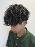 ハイライト×波巻パーマ