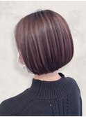 20代30代大人可愛い♪ハイライトイルミナカラーピンクブラウン