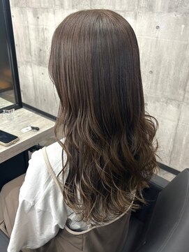 スターズ 川越店(STARS) オリーブグレージュ ブリーチなしカラー ミックス巻き 透明感