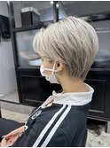 前髪 ジェンダーレス センターパート ハンサムショート