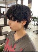 ニュアンスパーマ/ダークアッシュ/メンズカット/10代20代