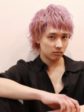 グラマラス GLAMOROUS 【瀧澤一真】ピンクブラウン束感ウルフスタイル