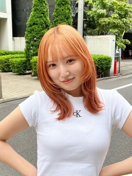 エル 北千住(elu) フェイスレイヤー_ラベンダーカラーミストバングエアリーミディ