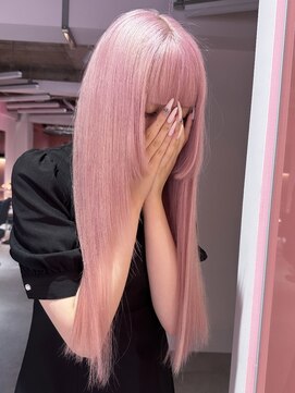 ダズリングディア(Dazzling Deer) ぷつっとロング/ホワイトピンク/ワイドバング