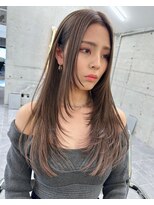 サイン 渋谷(SIGN)&nbsp;韓国ヘアーハッシュカットレイヤーカットグレージュブリーチ無し