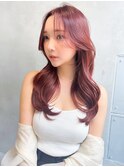 【kate 大宮】ピンクブラウン×レイヤースタイル