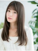 千早/髪質改善/美髪☆アッシュオリーブ!姫カットレイヤーロングc