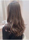 美髪ウェーブゆるふわロング似合わせイメチェン短め前髪50代