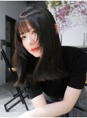 くびれヘア美髪韓国ヘア顔周りレイヤーロング_ba520623