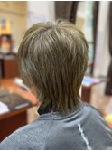 40代50代60代ミセスヘア白髪ぼかし白髪染めオリーブベージュ
