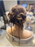 ツイン団子のヘアアレンジ