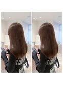 ブリーチなしダブルカラーアッシュベージュミルクティーベージュ