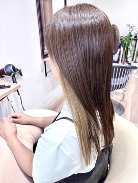 エスト 幕張本郷(est.) 夏くびれヘアアプリコットオレンジハイライトカラー