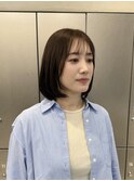 内巻きボブ×マロンブラウン