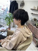 ラウンドマッシュ ウルフ×波巻きパーマ/メンズ/マッシュ/パーマ